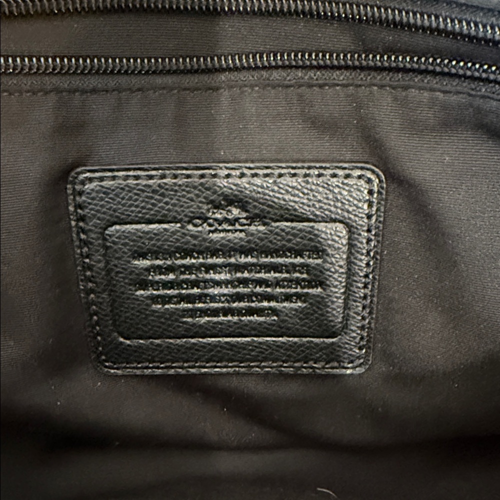 Coach Black Leather Briefcase Tote Bag - Picture 4 of 6